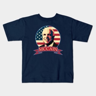 John McCain American Banner Kids T-Shirt